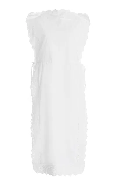 By Malene Birger Gustava Eyelet Cotton Top In White