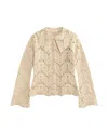 By Malene Birger Gwenevere Butterfly Crochet Shirt In Beige