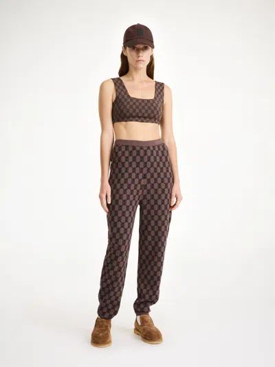 By Malene Birger Hali Knitted Sweatpants In Dark Mahogany