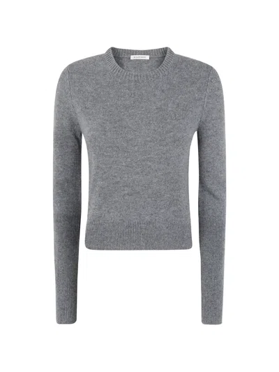 By Malene Birger Hannah Round-neck Wool Sweater In Gray