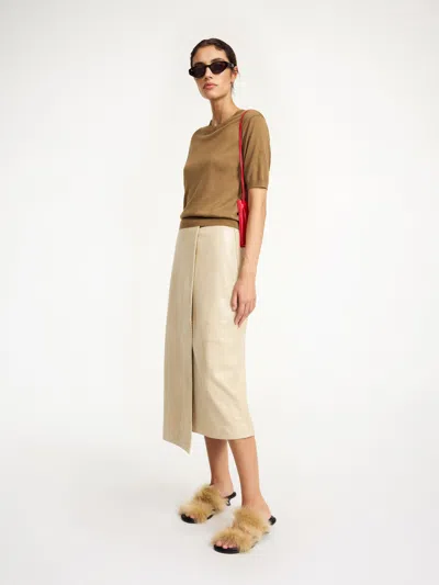 By Malene Birger Hannas Leather Skirt In Nomad