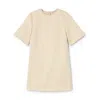 By Malene Birger Harperz Cotton-blend Mini Dress In Oyster Gray