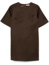 By Malene Birger Harperz Cotton-blend Mini Dress In Brown