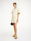 By Malene Birger Harperz Cotton-blend Mini Dress In Oyster Gray