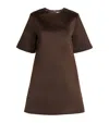 By Malene Birger Harperz Cotton-blend Mini Dress In Brown