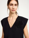 By Malene Birger Henna Brooch In Black