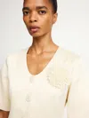 By Malene Birger Henna Brooch In Soft White