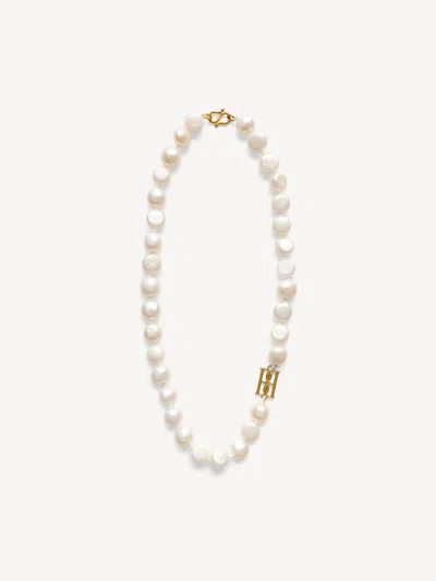 By Malene Birger Herle Pearl Necklace In White
