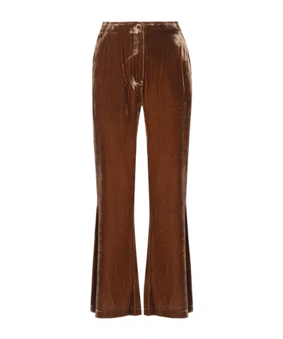 By Malene Birger High Waist Casual Pants In Brown