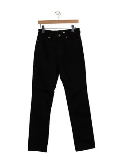 Pre-owned By Malene Birger High-rise Straight Leg Jeans In Black