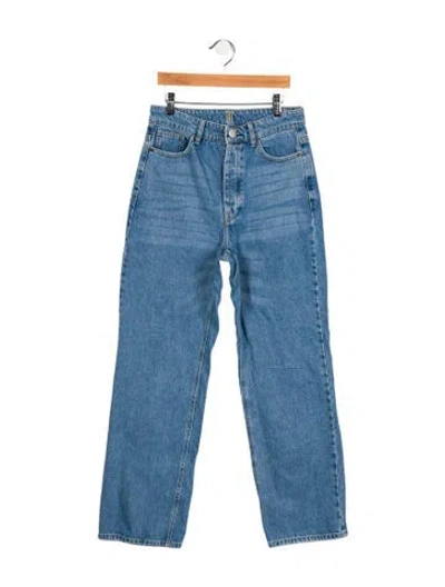 Pre-owned By Malene Birger High-rise Straight Leg Jeans In Blue