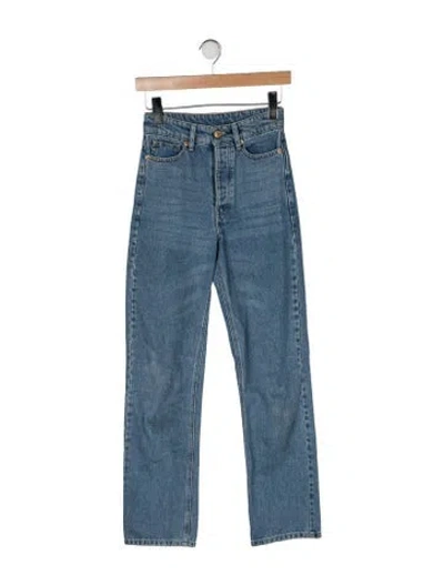 Pre-owned By Malene Birger High-rise Straight Leg Jeans In Blue