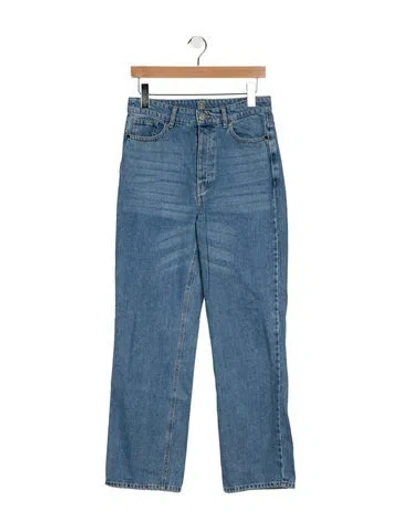 Pre-owned By Malene Birger High-rise Straight Leg Jeans In Blue