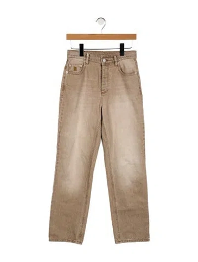 Pre-owned By Malene Birger High-rise Straight Leg Jeans In Neutral