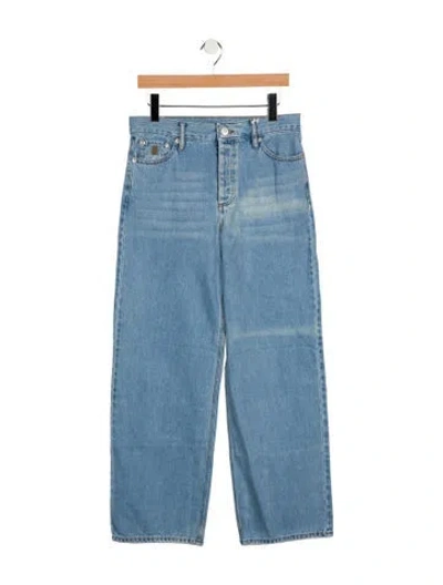 Pre-owned By Malene Birger High-rise Wide Leg Jeans In Blue