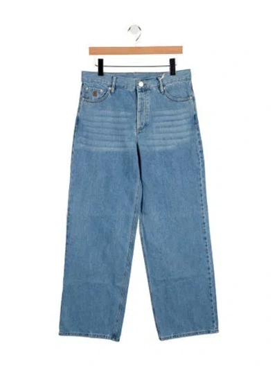 Pre-owned By Malene Birger High-rise Wide Leg Jeans In Blue