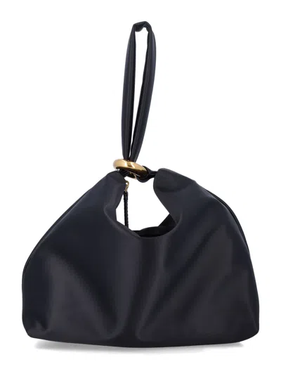 By Malene Birger Hobo Tote Bag With Ring Handle In Black