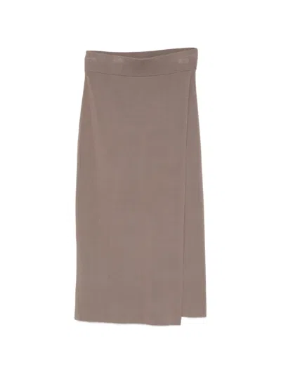 By Malene Birger Hylos Side-slit Maxi Skirt In Brown