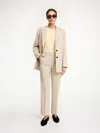 By Malene Birger Igda Straight-leg Trousers In Beige Melange