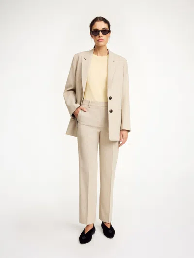 By Malene Birger Igda Straight-leg Trousers In Beige Melange