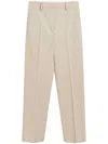 By Malene Birger Igda Crepe Straight-leg Pants In Neutrals