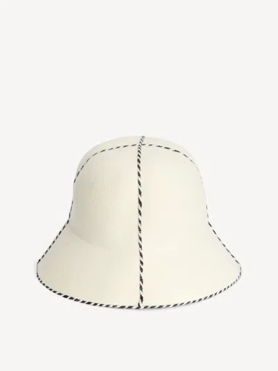 By Malene Birger Ilmura Wool Hat In Oyster Gray