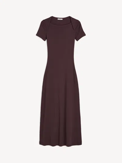By Malene Birger Irina Organic Cotton Maxi Dress In Purple