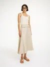 By Malene Birger Isella Midi Skirt In Oyster Gray