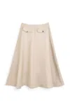By Malene Birger Isella Wool-blend Maxi Skirt In Nude