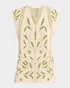 By Malene Birger Isolt Botanical Jacquard Knit Vest