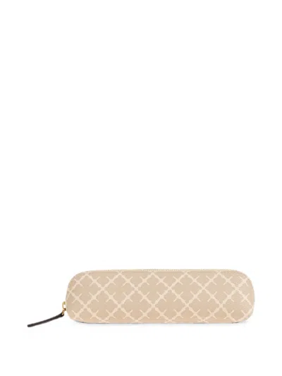 By Malene Birger Ivy Pen Monogram-print Pencil Case In Neutral