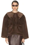 By Malene Birger Jacquie Fake Fur Jacket In Brown