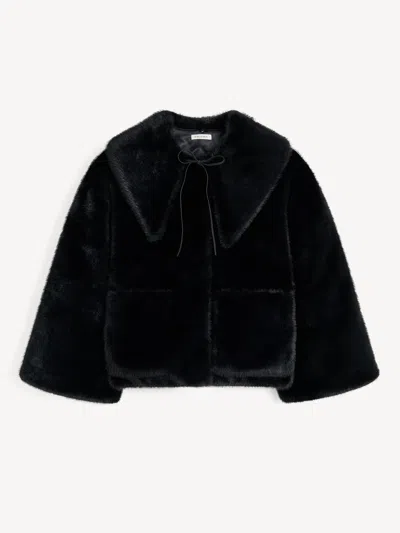 By Malene Birger Jacquie Faux Fur Jacket In Black