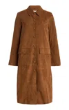 By Malene Birger Jannie Long Suede Jacket In Brown