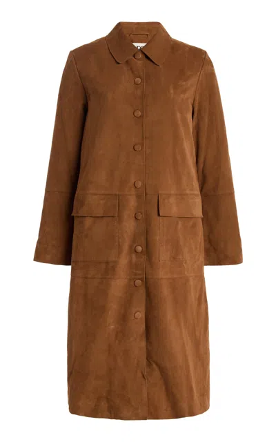 By Malene Birger Jannie Long Suede Jacket In Brown