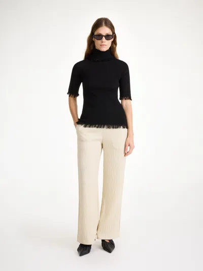 By Malene Birger Jaxa Wool-blend Top In Black