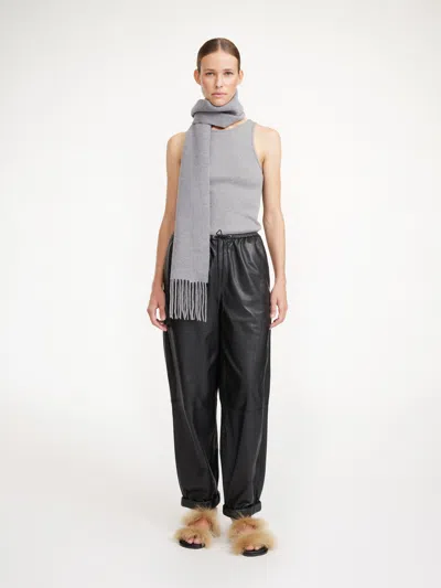 By Malene Birger Joanni Leather Trousers In Black
