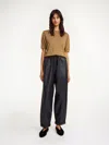 By Malene Birger Joanni Leather Trousers In Black