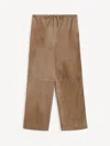 By Malene Birger Joanni Suede Trousers In Brown
