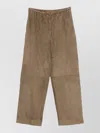 By Malene Birger Joanni Suede Wide Leg Cropped Trousers In Brown