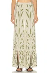By Malene Birger Jorith Wide-leg Botanical Jacquard Knit Pants In Green