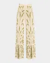 By Malene Birger Jorith Wide-leg Botanical Jacquard Knit Pants
