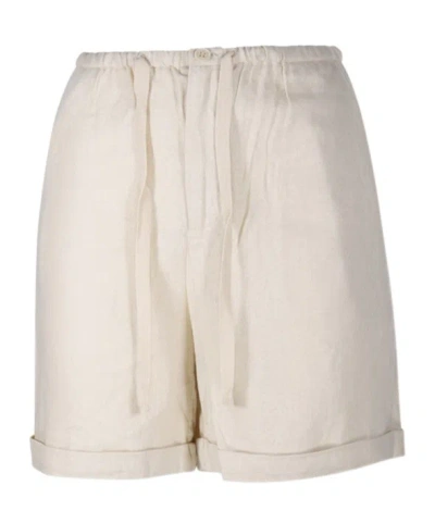 By Malene Birger Josea Slub-texture Shorts In White
