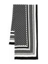 By Malene Birger Julee Patterned-intarsia Wool Scarf In Black