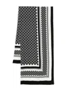 By Malene Birger Julee Patterned-intarsia Wool Scarf In Black