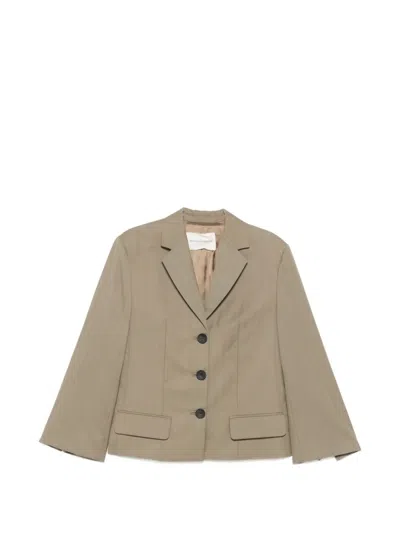 By Malene Birger Kaias Herringbone Single-breasted Coat In Brown