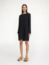 By Malene Birger Kalima Plissé-ecovero™-blend Mini Dress In Black