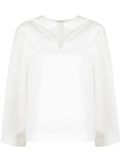 By Malene Birger Kamill V-neck Blouse In White