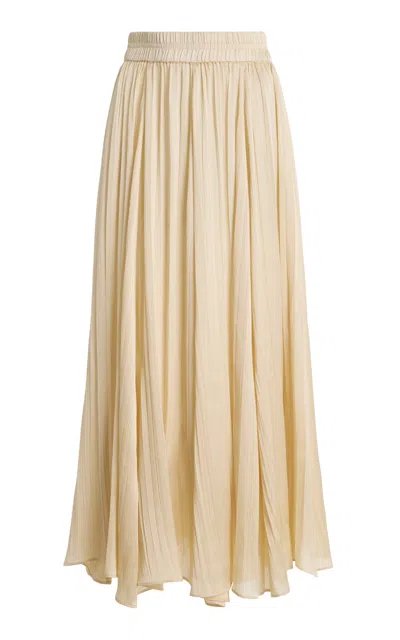 By Malene Birger Kiki Plissé Maxi Skirt In Metallic