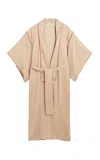 By Malene Birger Kimone Contrast-trimmed Jersey Robe In Multi